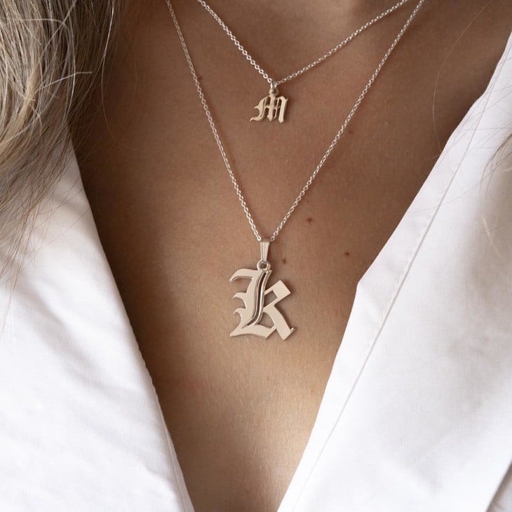 Initial and Letter Jewellery. Made in Sterling Silver, 24ct Yellow Gold Plated or Rose Gold. 14ct Gold or that special occasion. NZ New Zealand